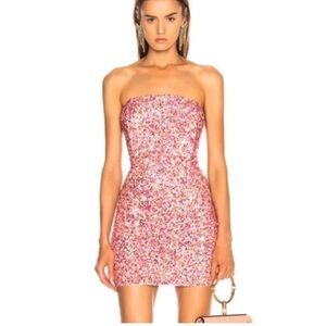 Retrofete Pink Sequin Mini Dress